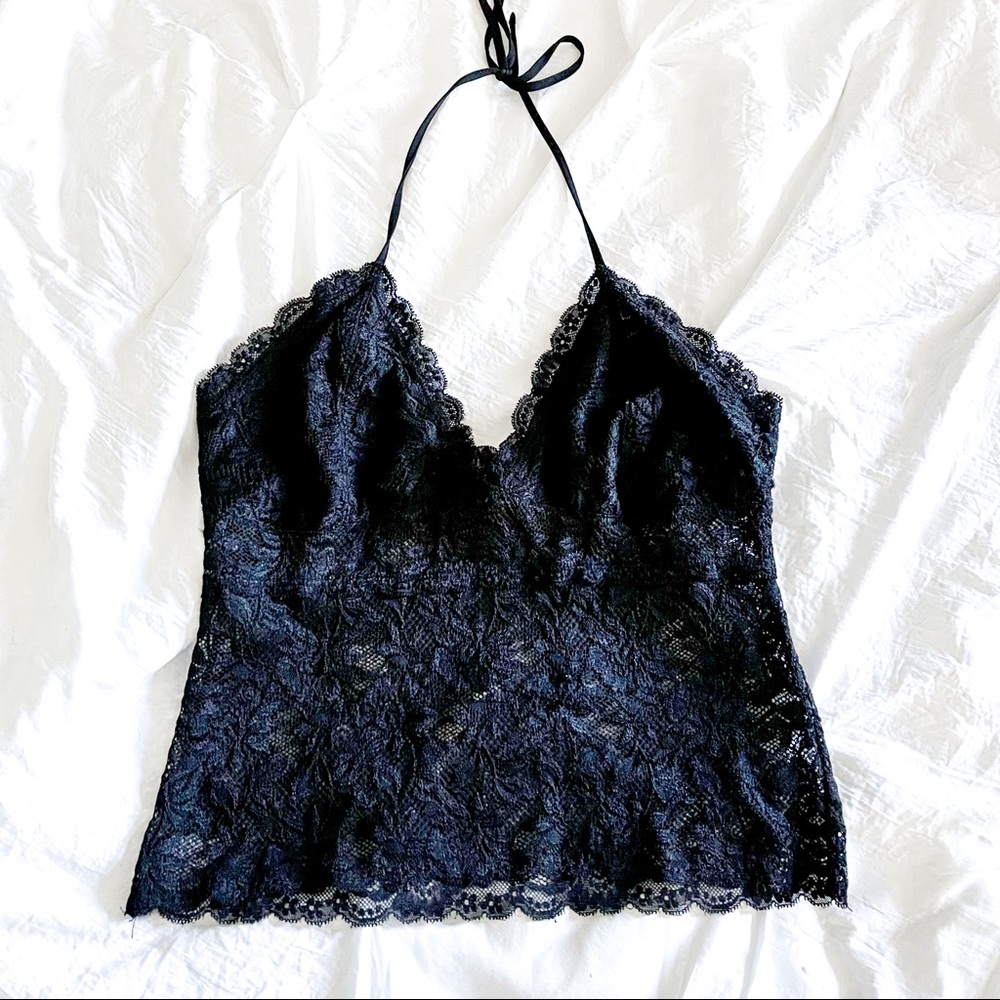 Black lace camisole/lingerie style top